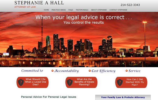 Designing website for lawyers